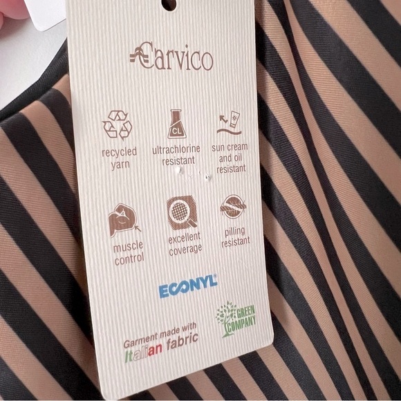 Baiia Valencia Mix Match Striped One Shoulder Reversible Swim Bikini Top NEW - Picture 5 of 11